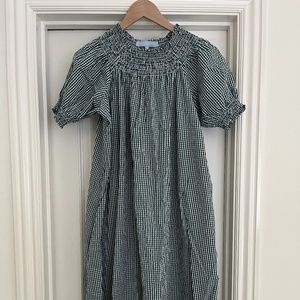 Hill House Home Caroline Nap Dress, Green Gingham Size Small